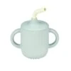 NATTOU Gobelet Avec Paille Vert Silicone