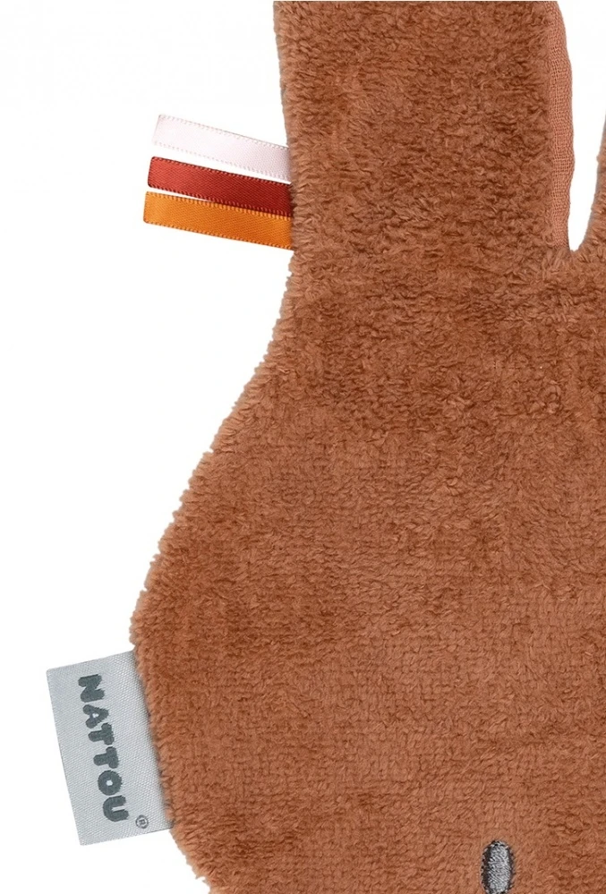 NATTOU Doudou Tête Bonnie Le Lapin Avec Anneau En Silicone 2 NATTOU Doudou Tête Bonnie Le Lapin Avec Anneau En Silicone – Image 2