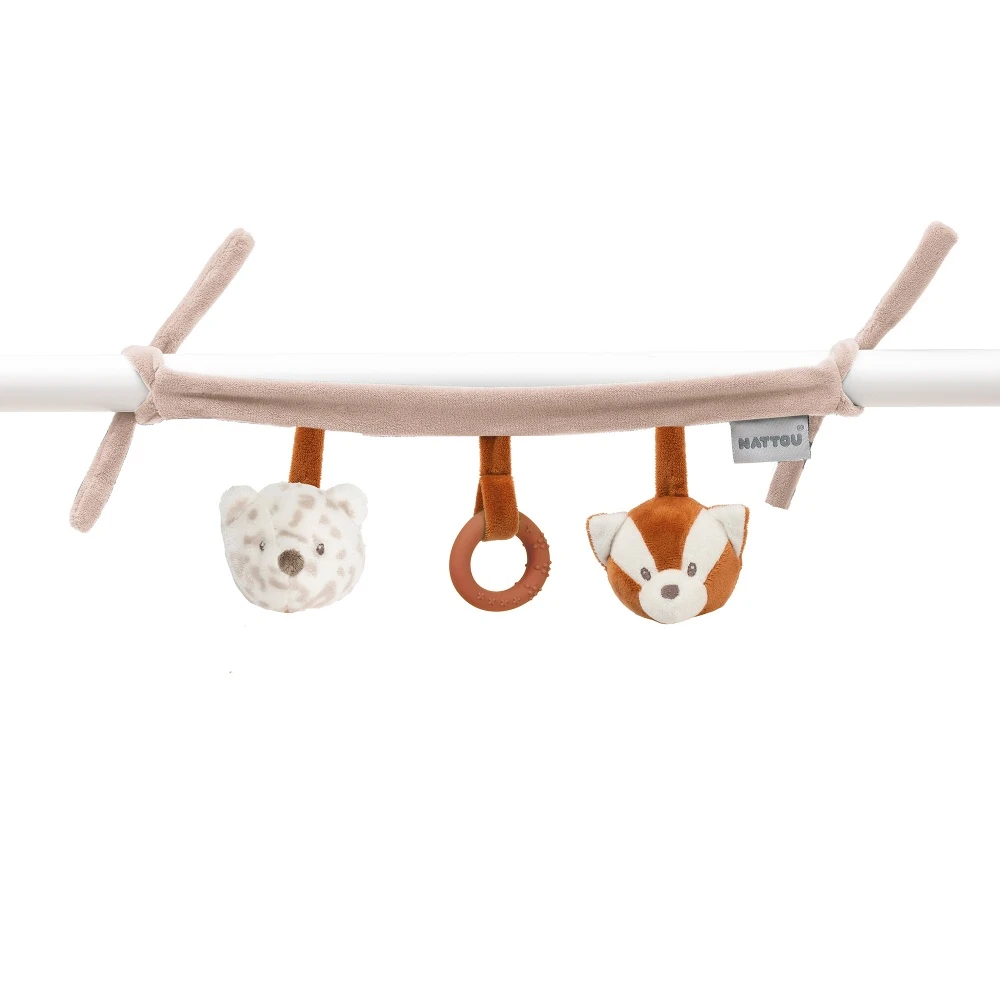 NATTOU Peluches D'activités à Suspendre Boris & Jungo 1 NATTOU Peluches D'activités à Suspendre Boris & Jungo