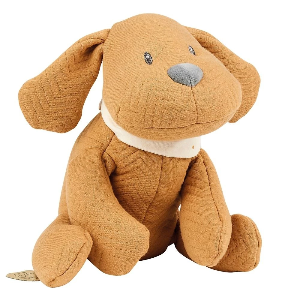 NATTOU Peluche 28 Cm Charlie Le Chien Jacquard Caramel 1 NATTOU Peluche 28 Cm Charlie Le Chien Jacquard Caramel