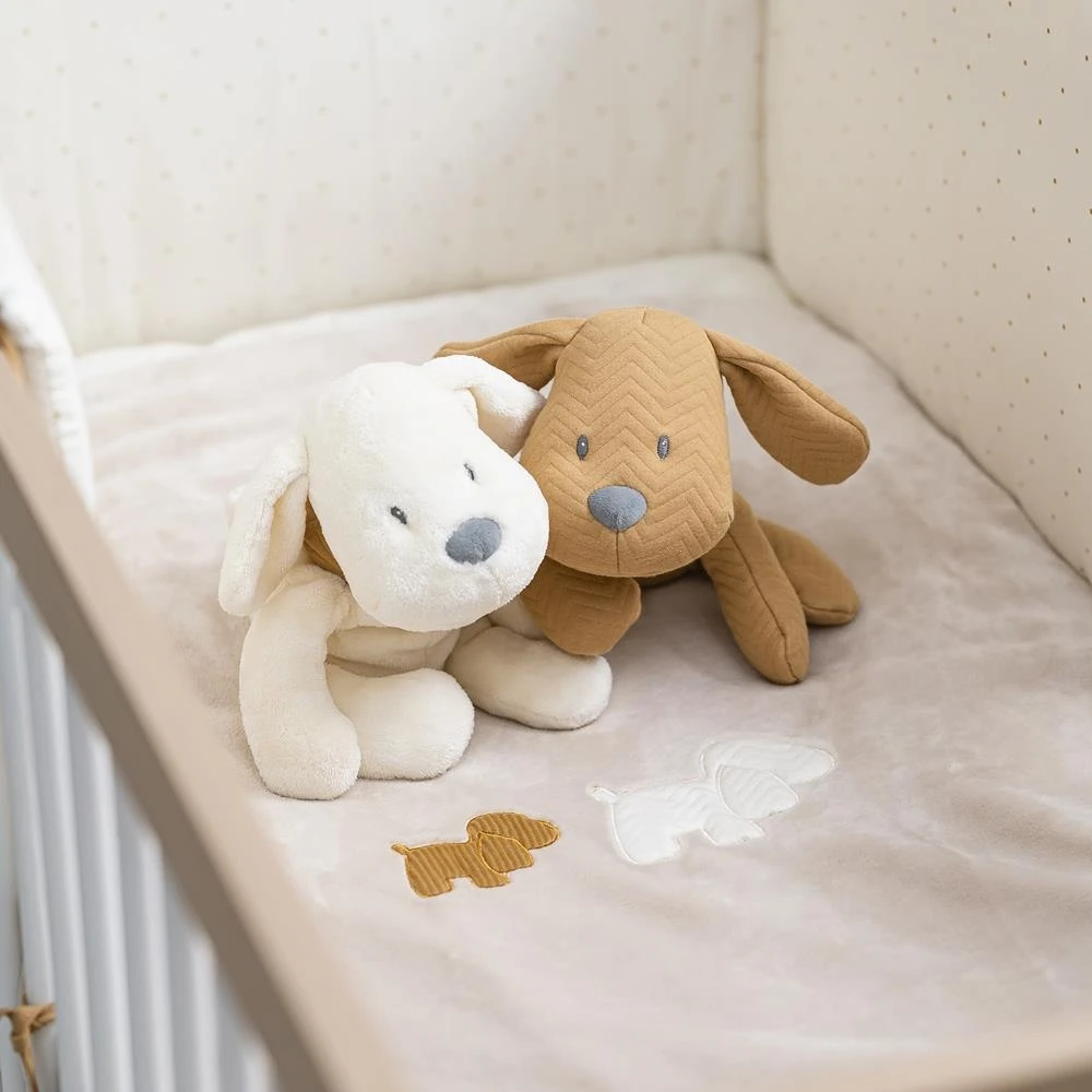 NATTOU Peluche 28 Cm Charlie Le Chien Jacquard Caramel 3 NATTOU Peluche 28 Cm Charlie Le Chien Jacquard Caramel – Image 3