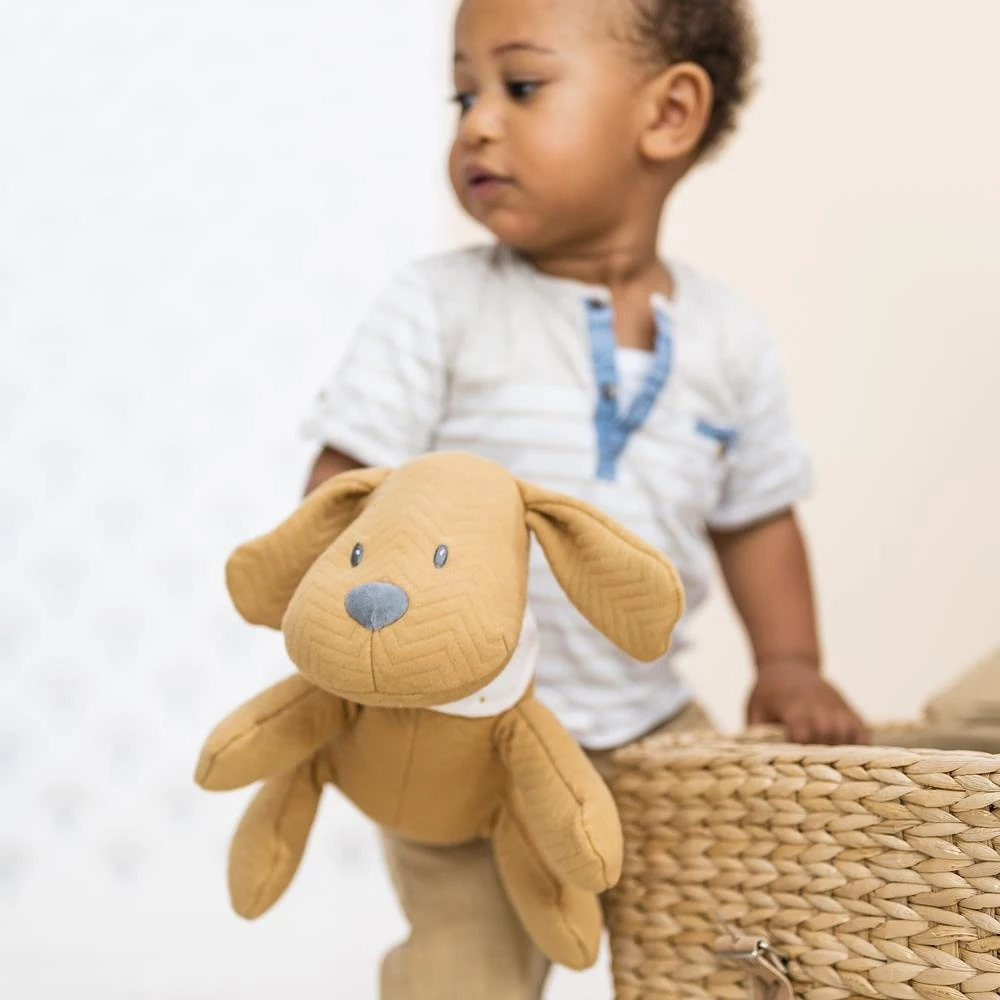 NATTOU Peluche 28 Cm Charlie Le Chien Jacquard Caramel 5 NATTOU Peluche 28 Cm Charlie Le Chien Jacquard Caramel – Image 5