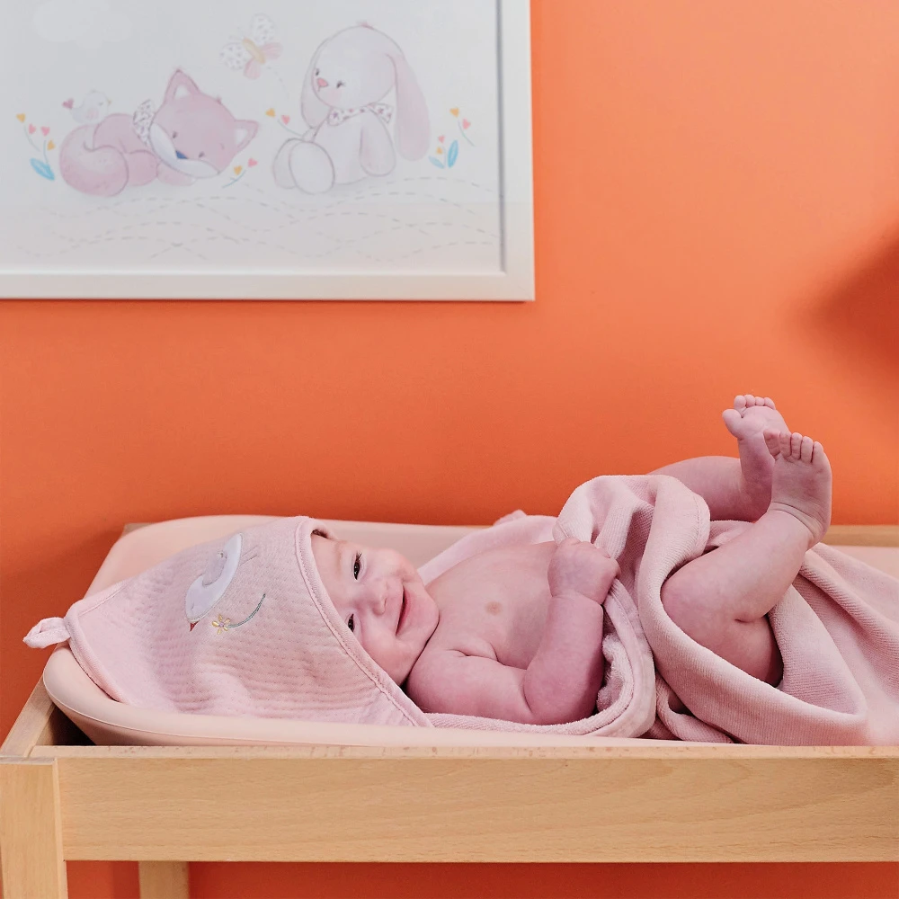 NATTOU Cape De Bain Et Gant De Toilette Alice Et Pomme 2 NATTOU Cape De Bain Et Gant De Toilette Alice Et Pomme – Image 2